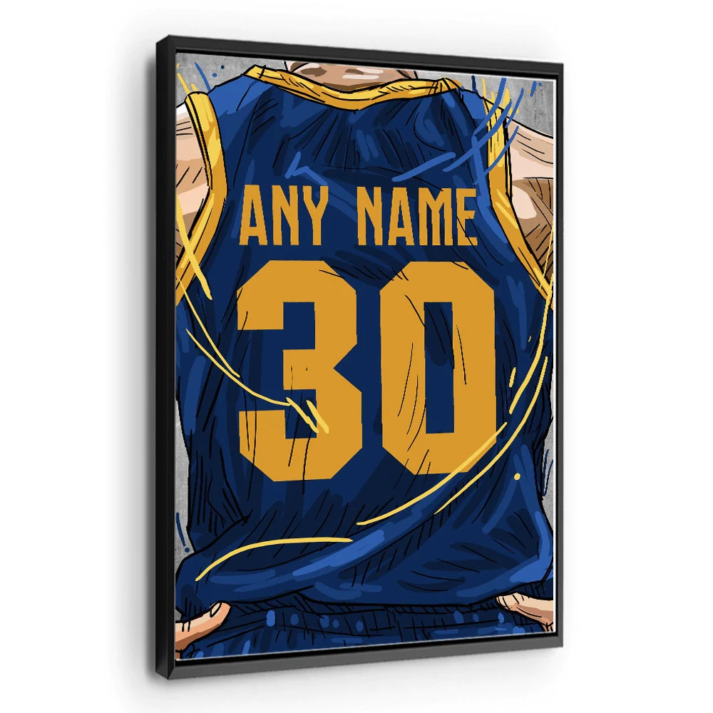 Basketball San Francisco Jersey Custom Personalized Canvas Print Fan, Kids Decor, Man Cave Gift Wall Décor Art Comes Ready To Hang