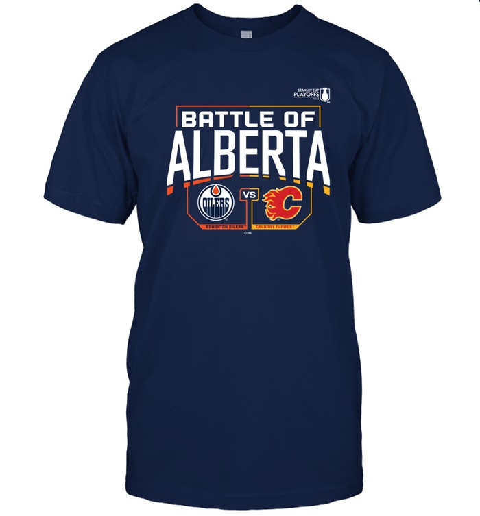 Battle Of Alberta Shirt Edmonton Oilers 2022 Stanley Cup Playoffs Battle Of Alberta T-Shirt