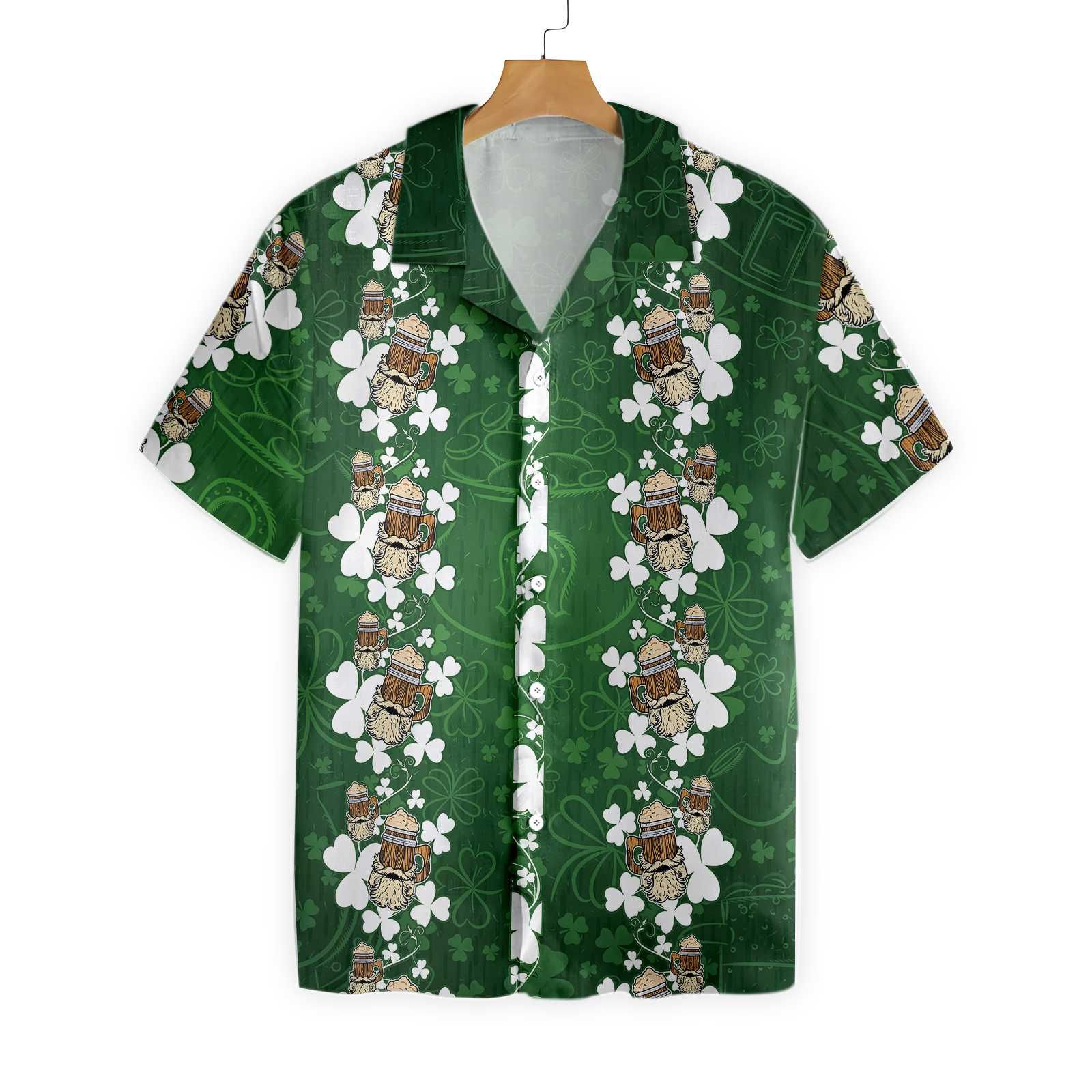 Beard Beer Shamrock Happy Saint Patrick’s Day Ez16 1501 Hawaiian Shirt