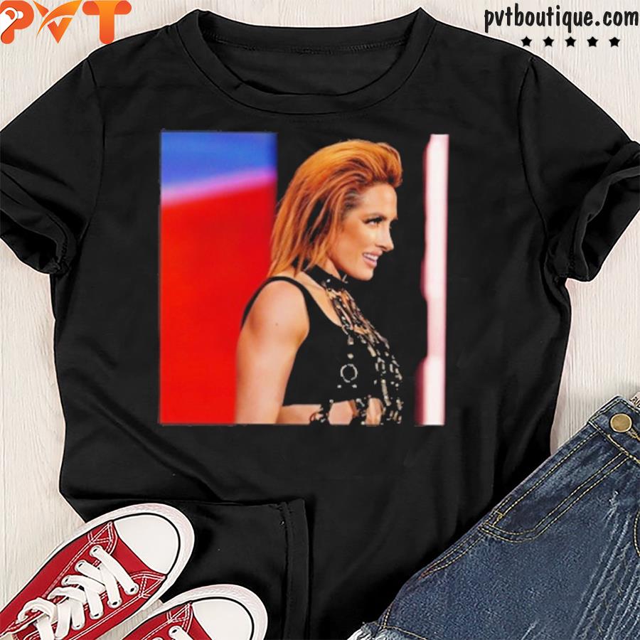 Becky lynch with smiling face picture shirt