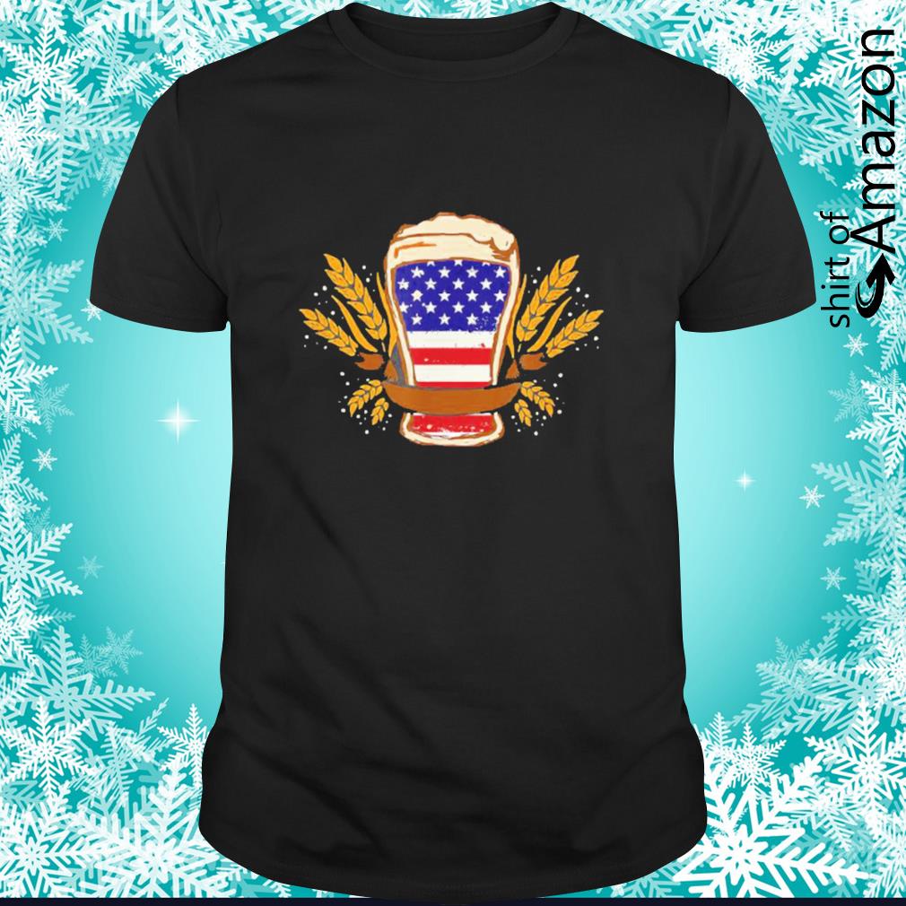 Beer American flag 4th of July shirt