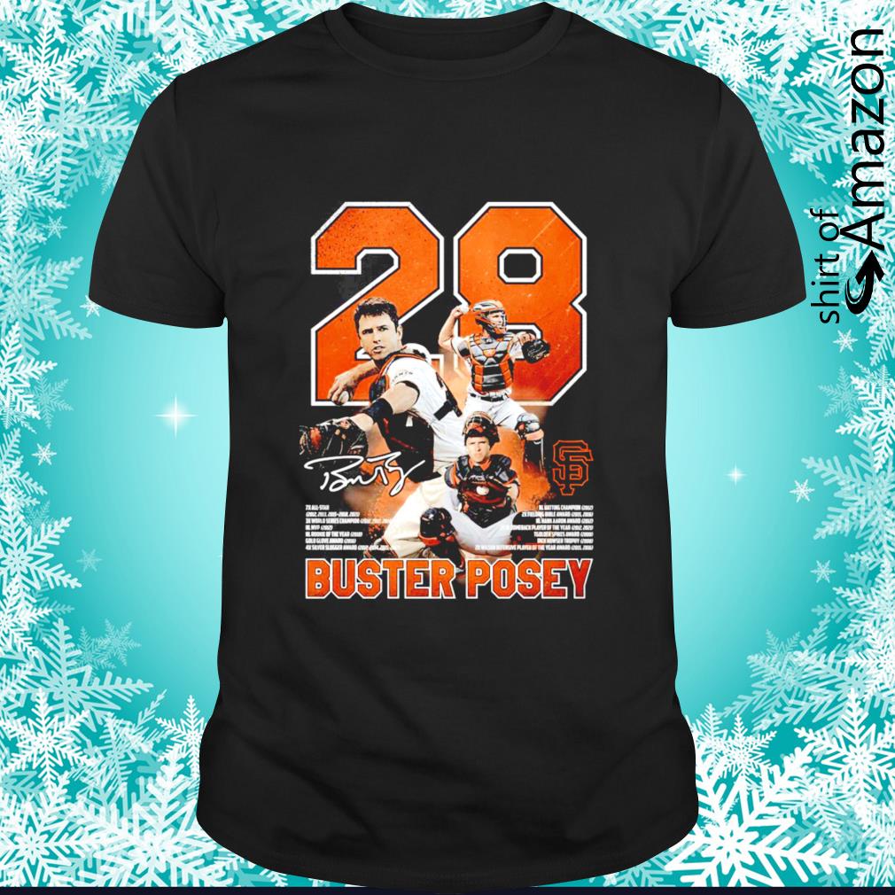 Best 28th Buster Posey San Francisco Giants signature t-shirt