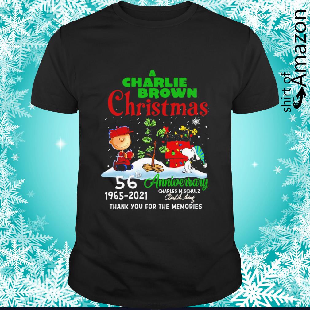 Best a Charlie Brown Christmas 56th anniversary 1965-2021 thank you for the memories shirt