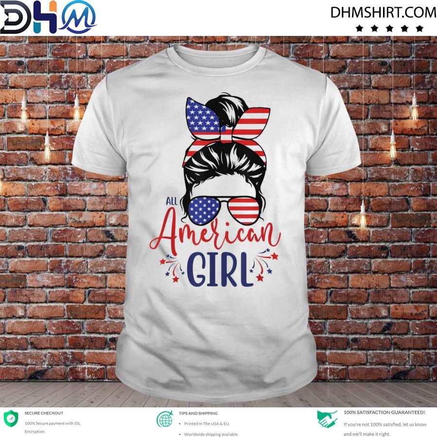 Best all American girls 4th of july family matching shirt
