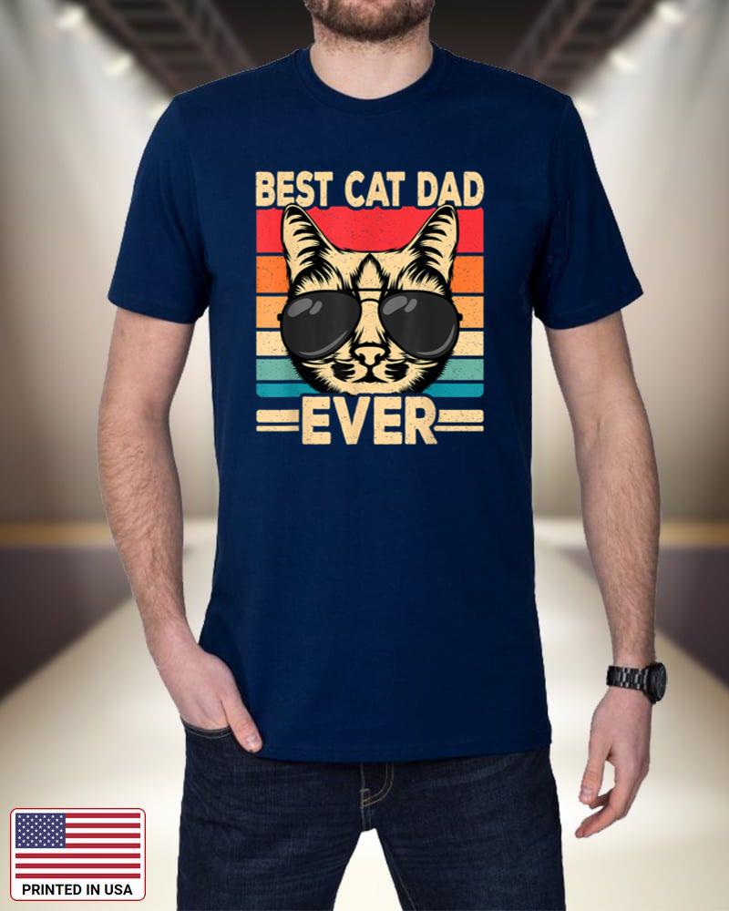 Best Cat Dad Ever Funny Cat Lover Retro Cat yUJMV