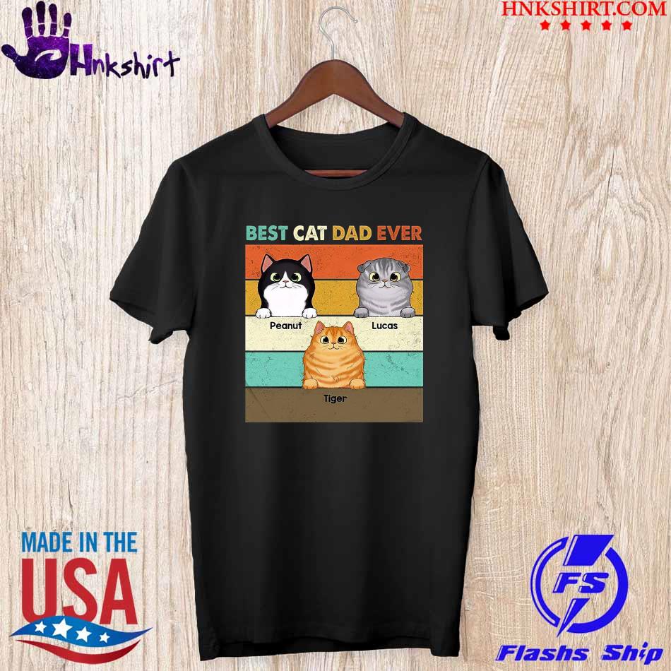 Best Cat Dad ever peanut Lucas Tiger vintage shirt