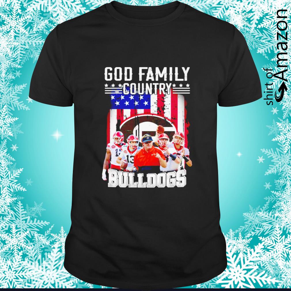 Best Georgia Bulldogs God family country American flag t-shirt