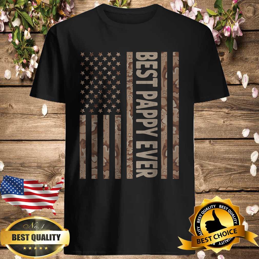 Best Pappy Ever US American Flag Grandpa Father’s Day T-Shirt