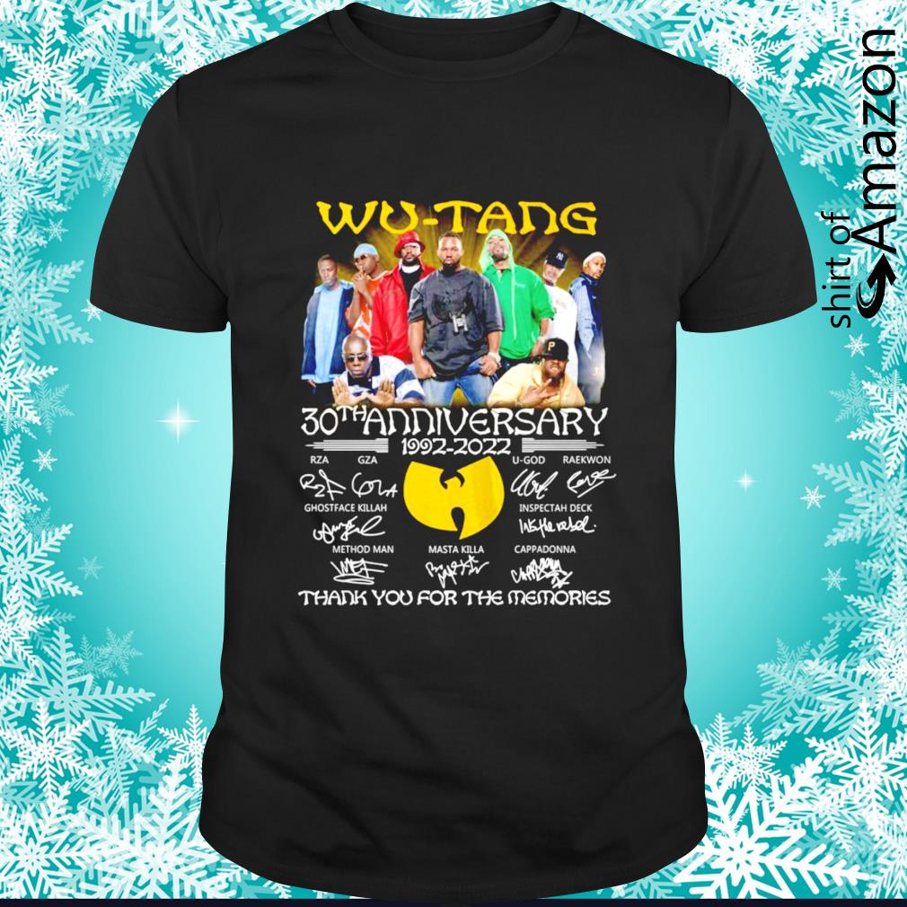 Best Wu-tang 30th Anniversary 1992-2022 thank you for the memories signature shirt