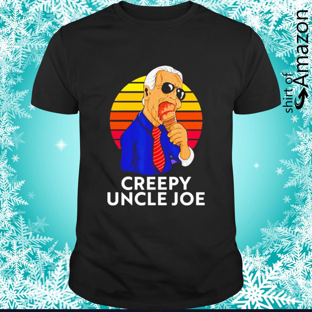 Biden eating ice cream Creepy Uncle Joe vintage t-shirt