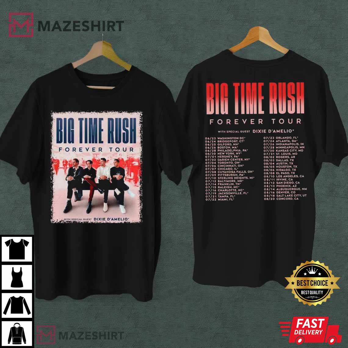 Big Time Rush Forever Tour 2022 Shirt, Gift For Fan, Big Time Rush T-Shirt