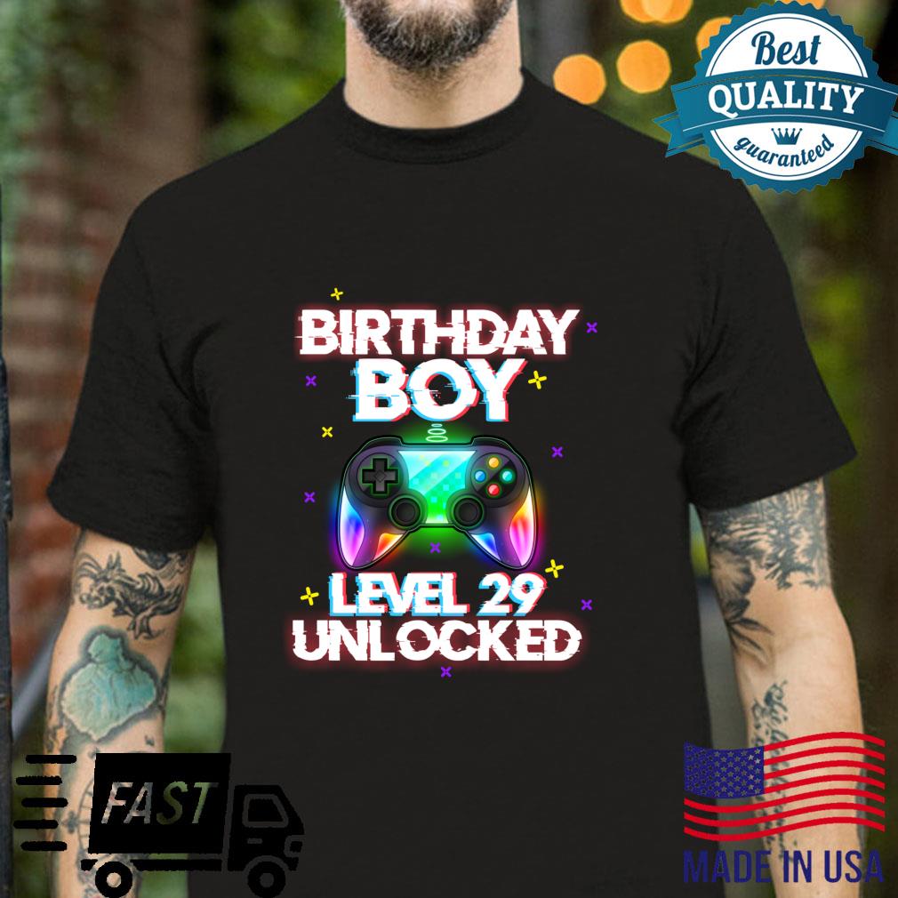 Birthday Boy Level 29 Unlocked Shirt