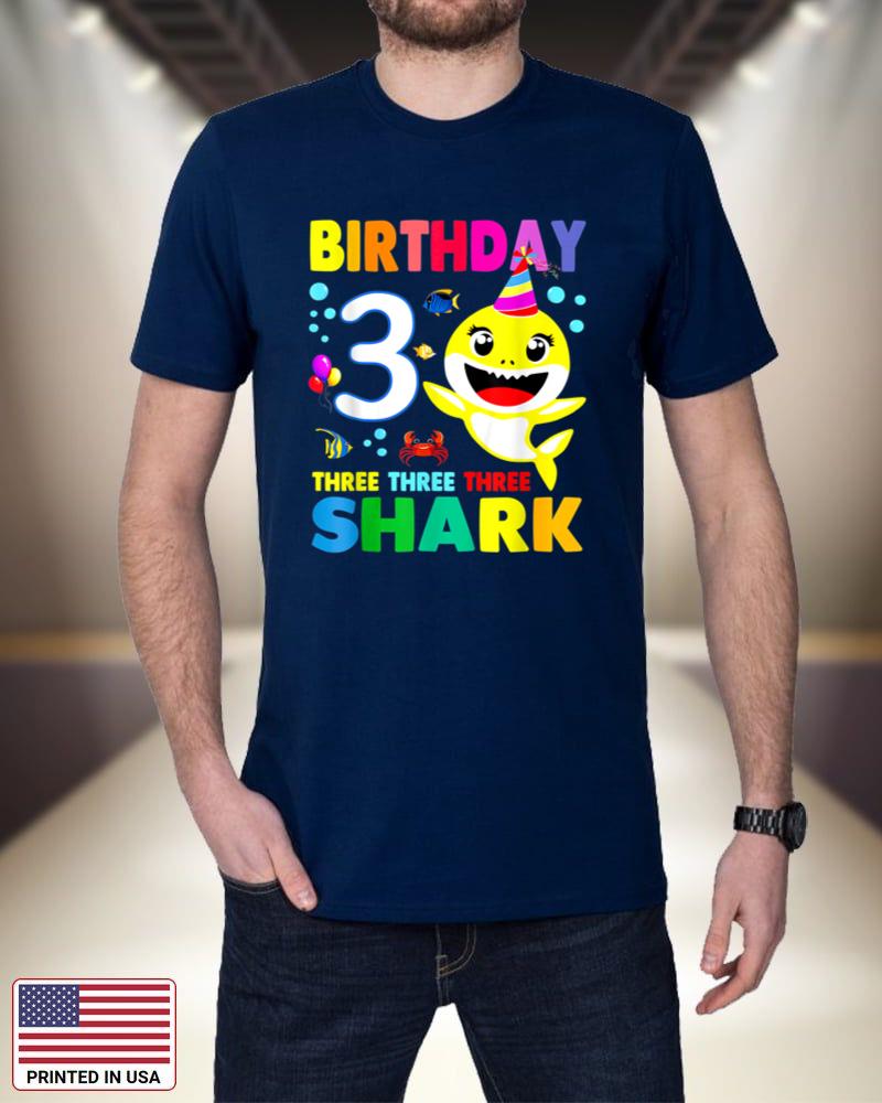 Birthday Kids Kids Shark Shirt 3rd Girl Three 3 Year Old_1 4iJGi