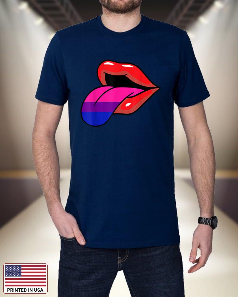 Bisexual Lips And Tongue LGBT-Q Bi Pride Flag Color Ally jYK31