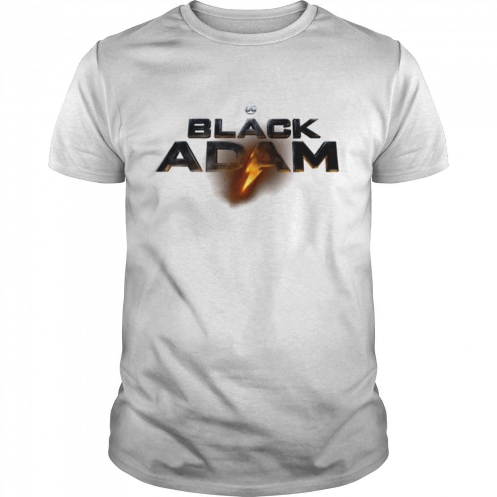 Black Adam Logo Comics Super Hero Dwayne Johnson Teth-adam Lightning T Shirt