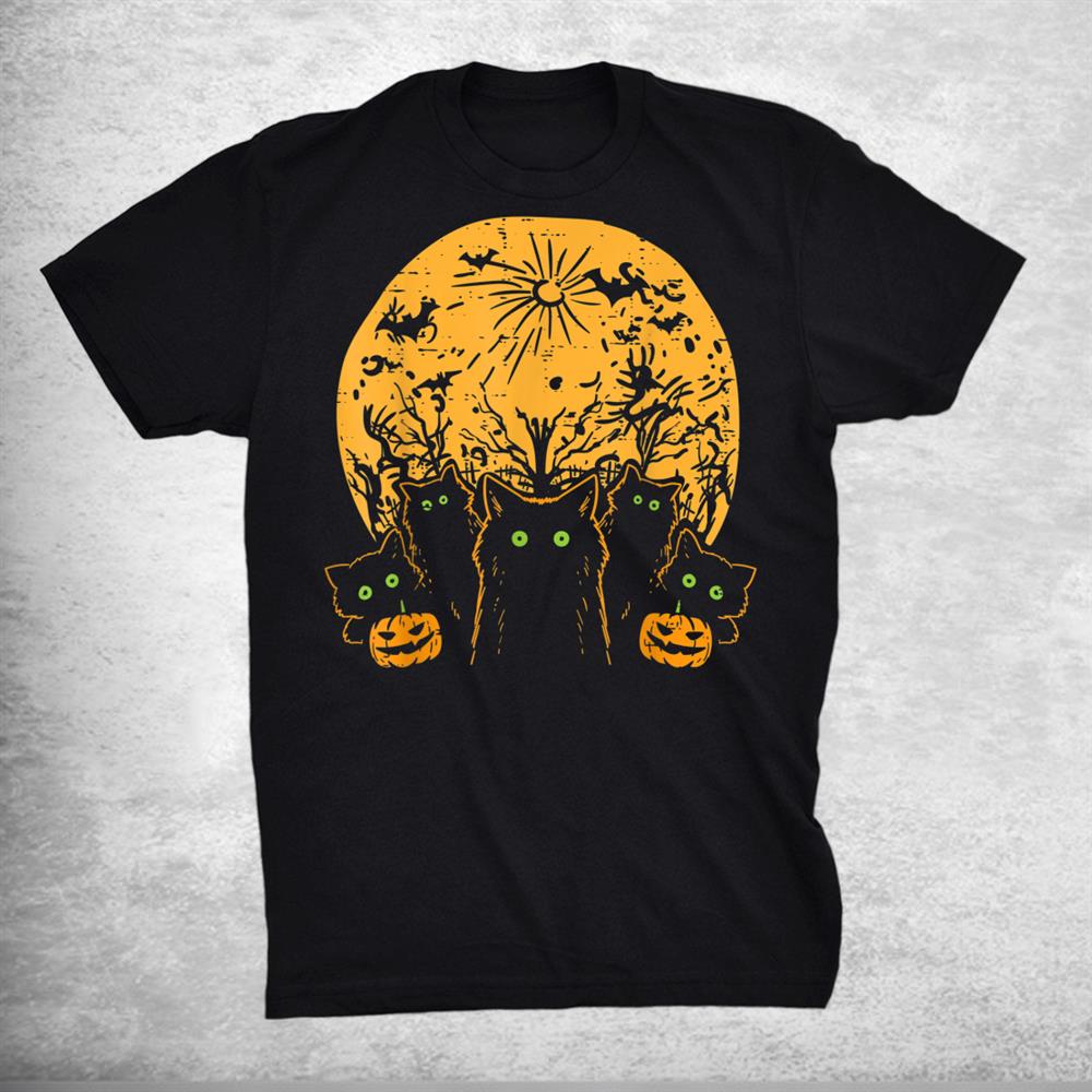 Black Cats Full Moon Halloween Animal Pet Shirt