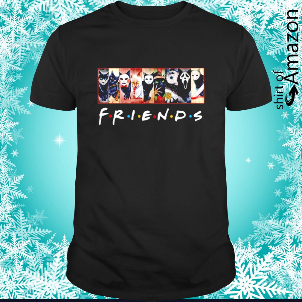 Blackc at custome horror characters Friends Halloween shirt