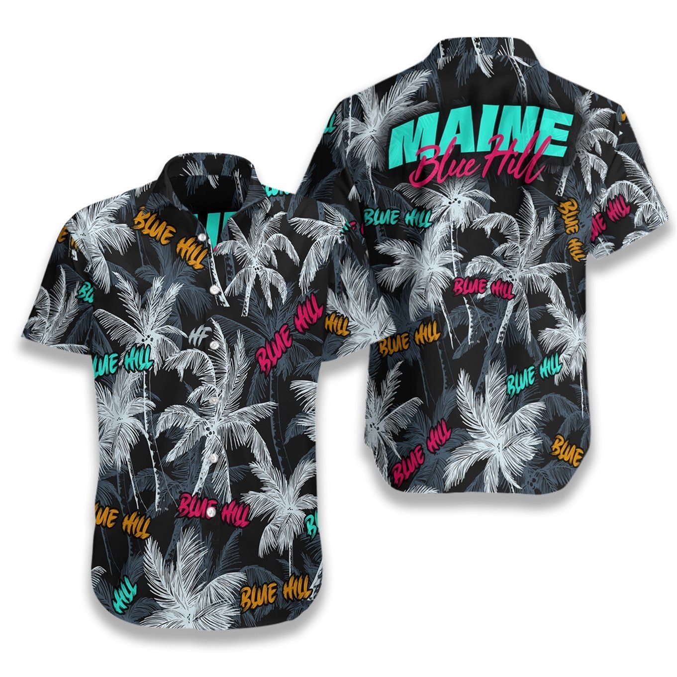 Blue Hill Beach Coconut Tree Seamless Ez02 0307 Hawaiian Shirt