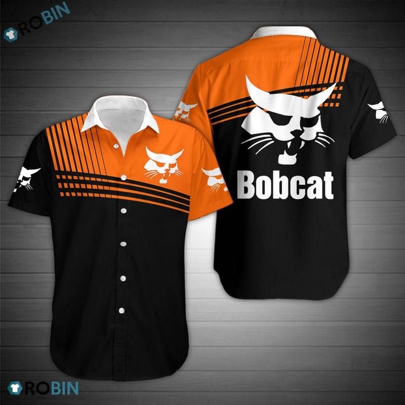 Bobcat Aloha Shirt, Button Up T Shirt Hawaii Shirt