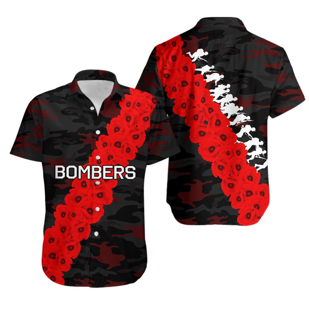 Bomber Hawaiian Shirt Anzac Day Army Patterns Th4