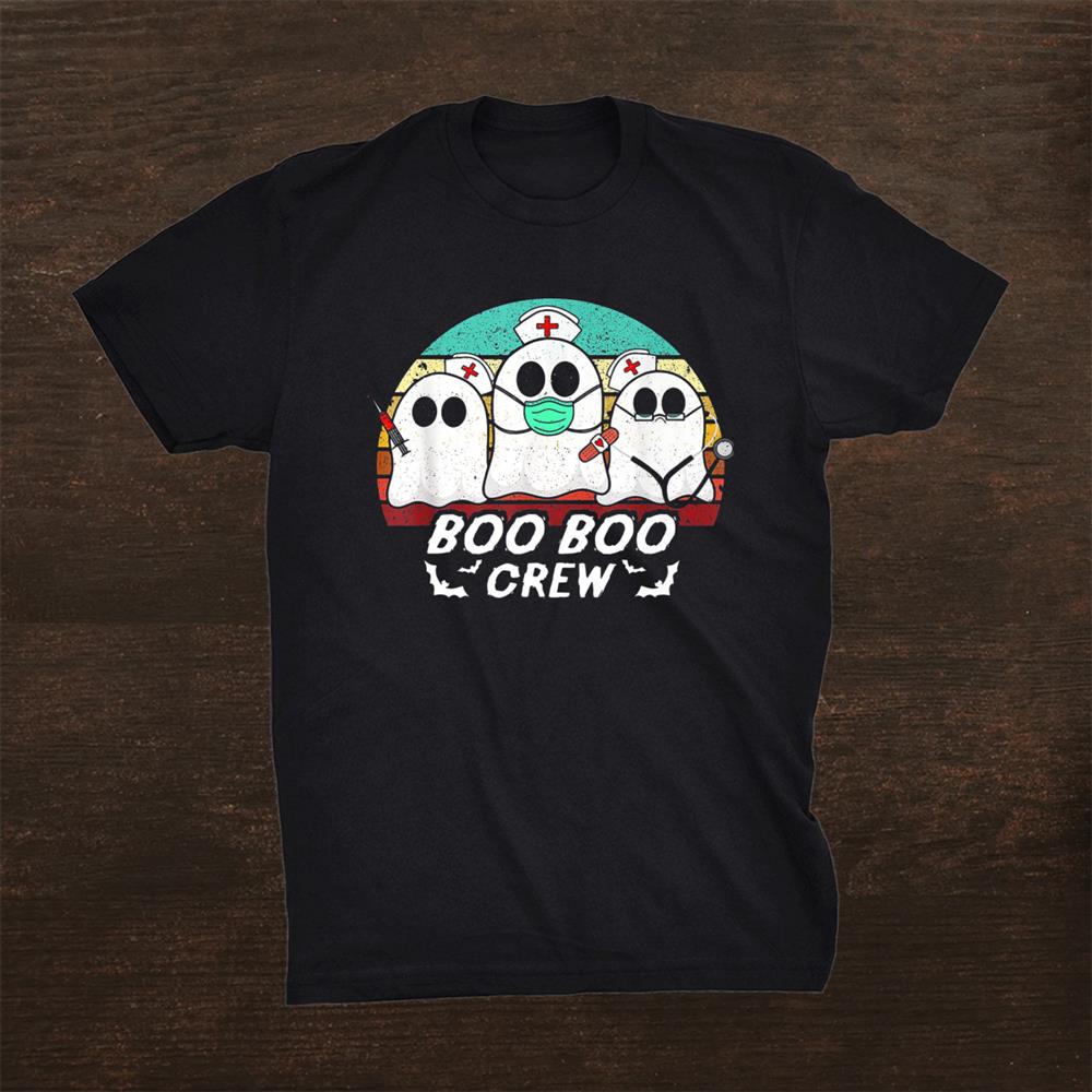 Boo Boo Crew Nurse Halloween Ghost Vintage Funny Shirt