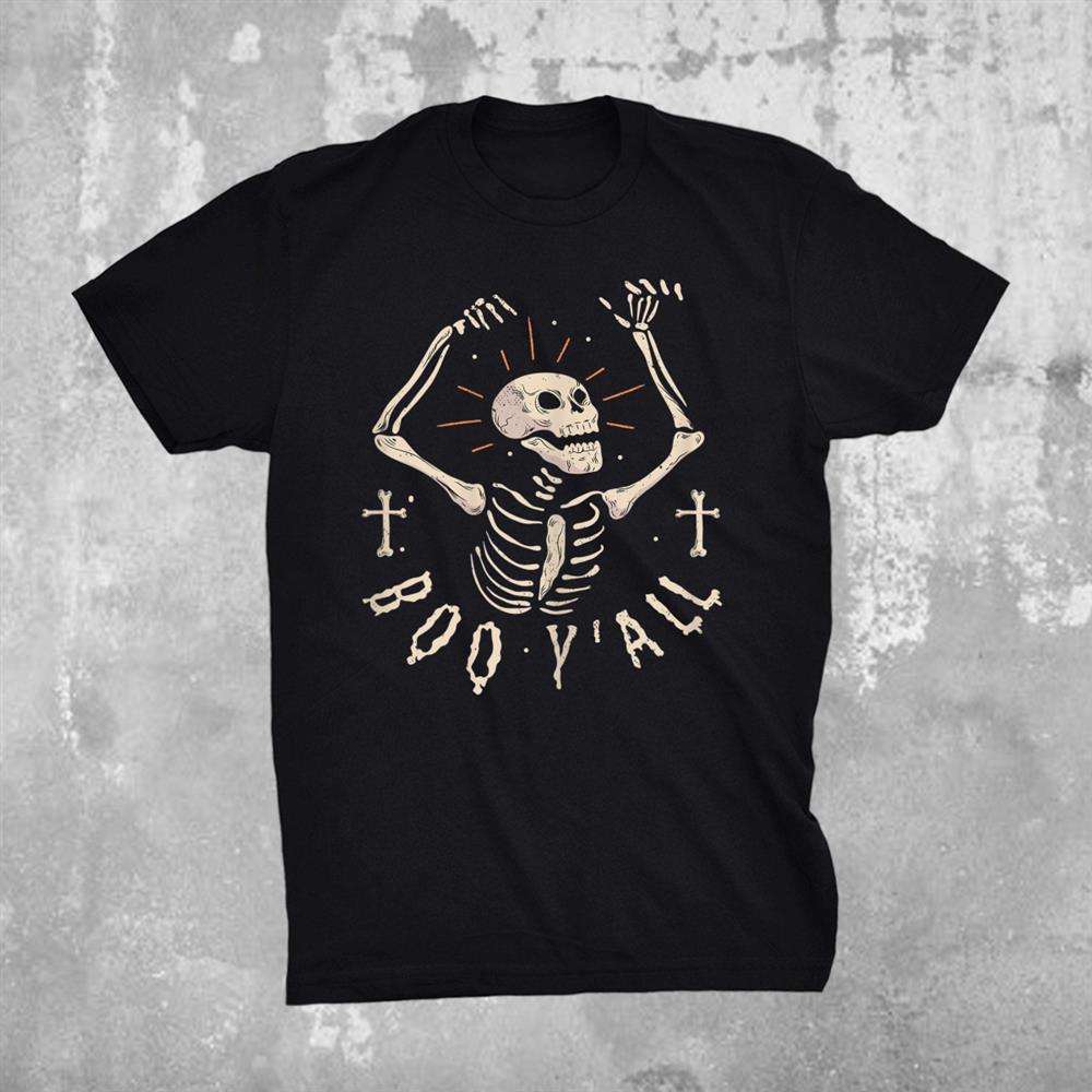 Boo Yall Skeleton Funny Halloween Shirt