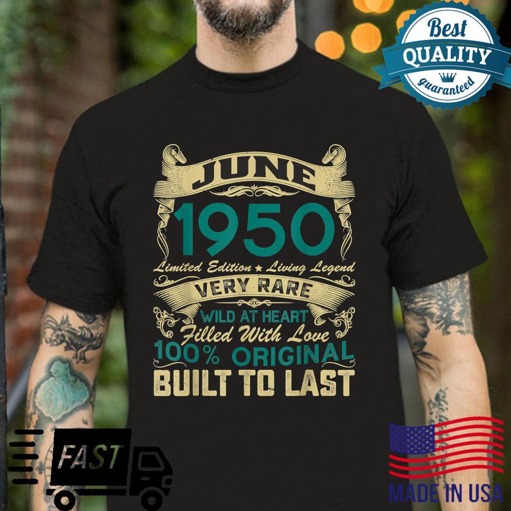 Born In June 1950 Vintage June 1950 Birthday Party Outfit Shirt