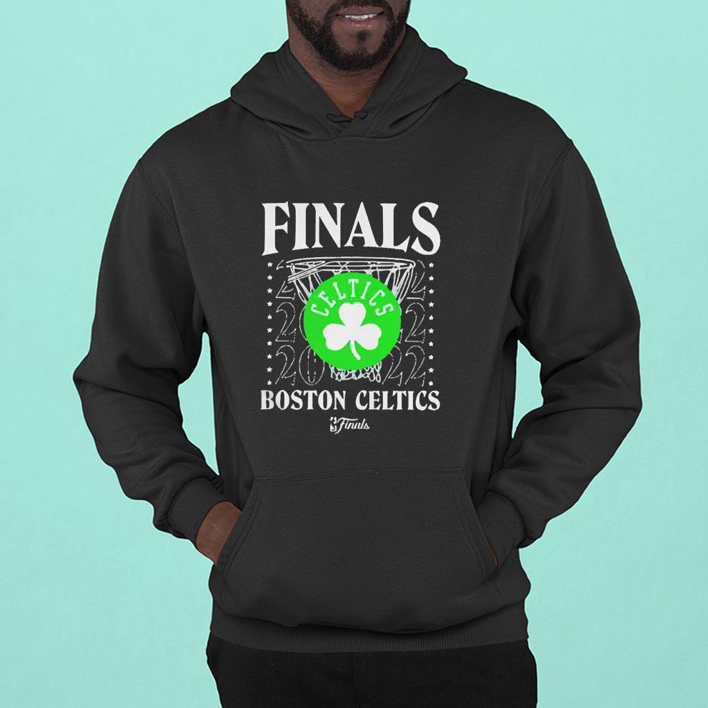 Boston celtics 2022 NBA finals stacked hoop bingham logo shirt