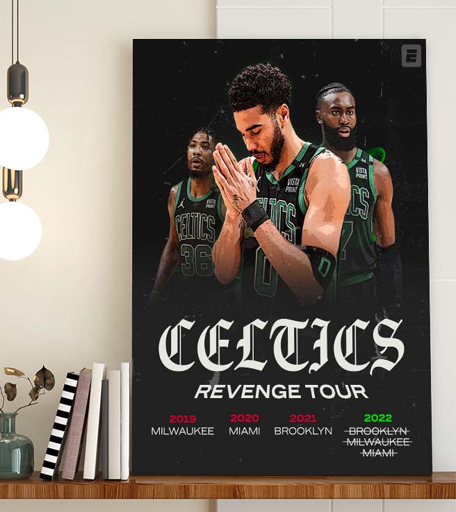 Boston Celtics Revenge Tour 2022 NBA Finals Poster Canvas