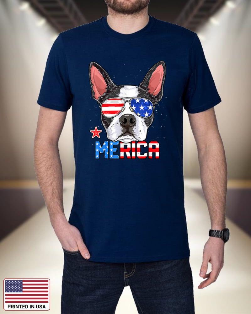 Boston Terrier Merica 4th of July T shirt Men Boys Dog Puppy_1 j40R7