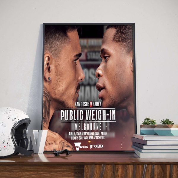 Boxing Official The Final Unification George Kambosos Jr vs Devin Haney Public Weigh In Poster Canvas