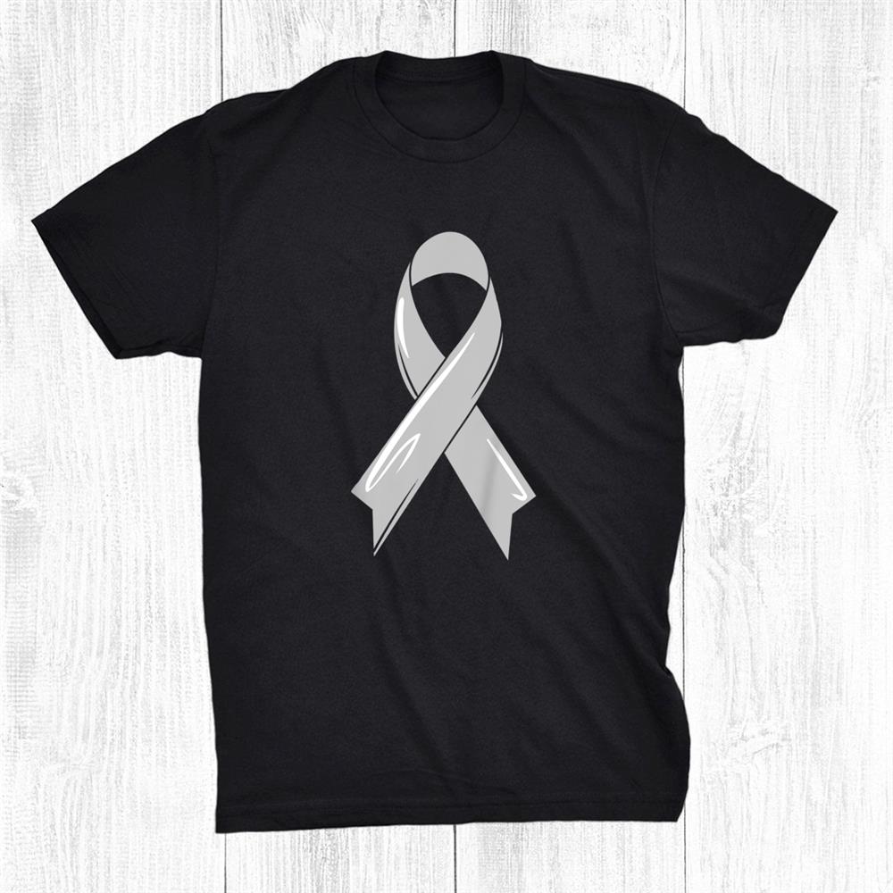 Brain Cancer Awareness Ribbon Gray Glioblastoma Chemo Shirt