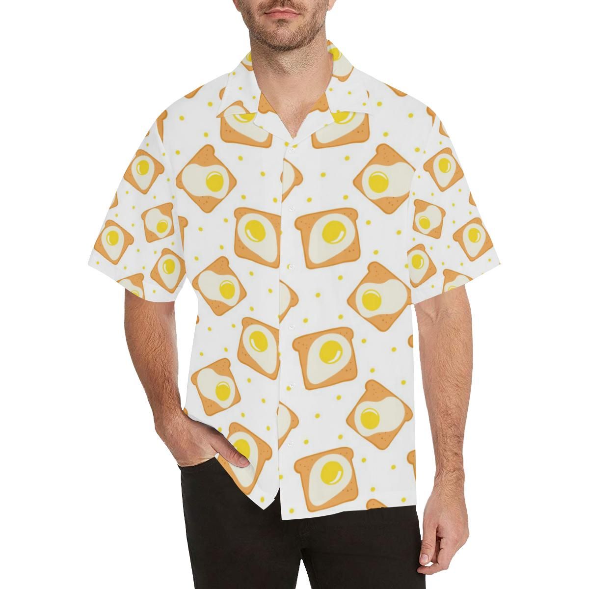 Bread Toast Pattern Print Design 02 Men’s All Over Print Hawaiian Shirt (model T58)