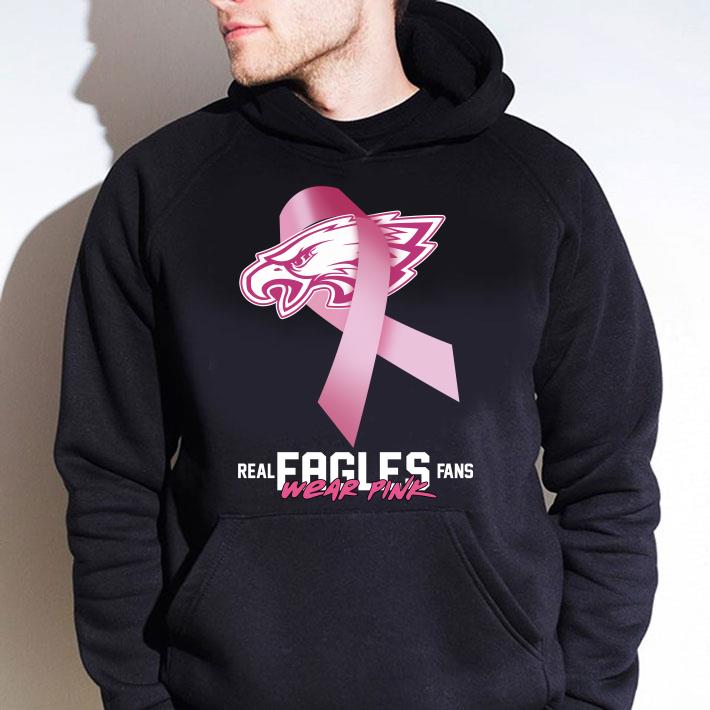 Breat Cancer Awareness Real Eagles Fan Wear Pink Shirt