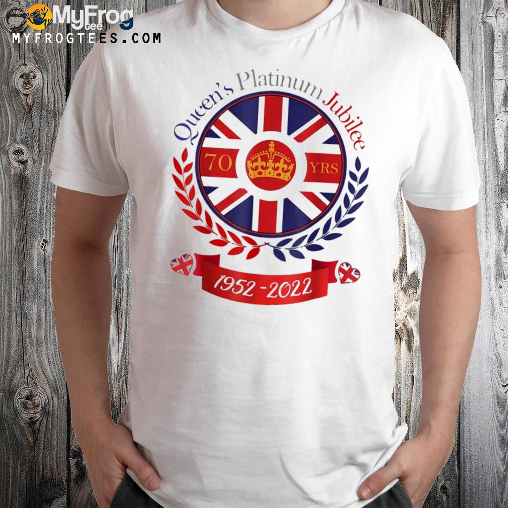 British queen monarchy platinum jubilee union Jack flag shirt
