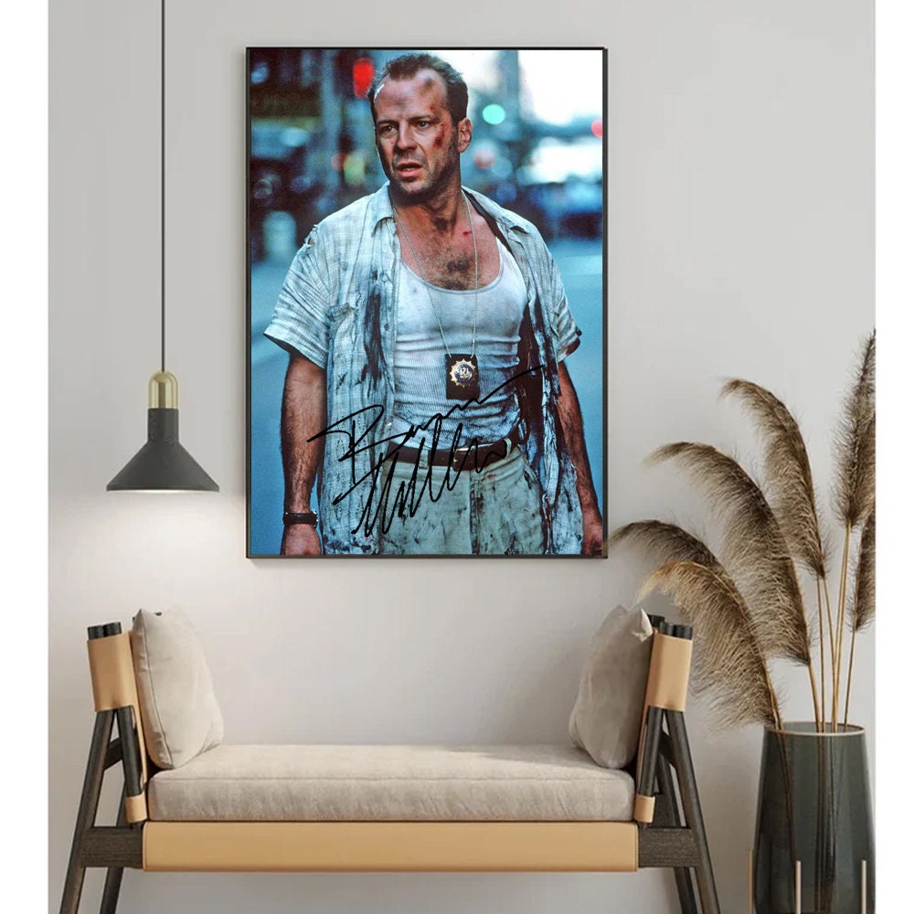 Bruce Willis Die Hard Thank You Signature Poster