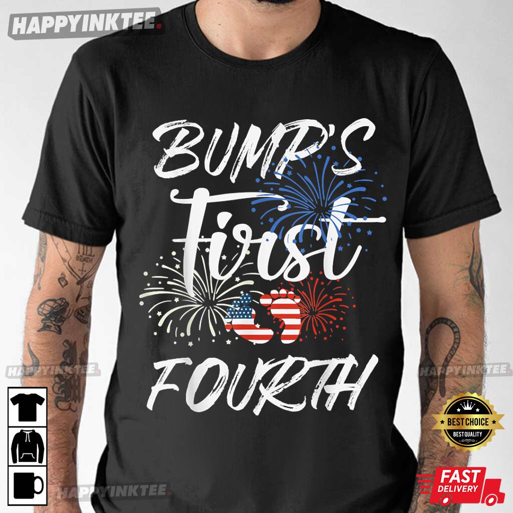 Bump’s First 4th Of July Pregnancy Independence Day T-Shirt