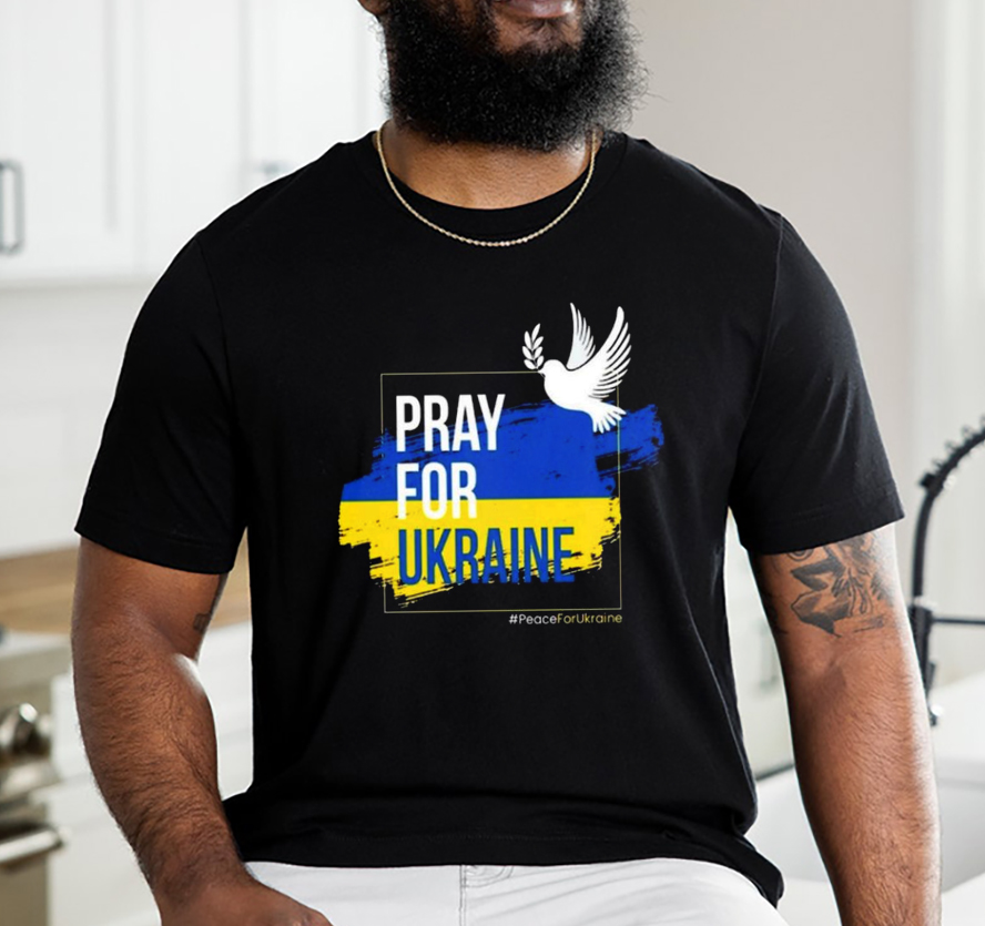 Buy Pray for Ukraine Peace for Ukraine Unisex T-Shirt