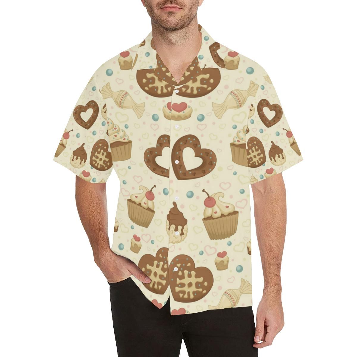 Cake Pattern Men’s All Over Print Hawaiian Shirt