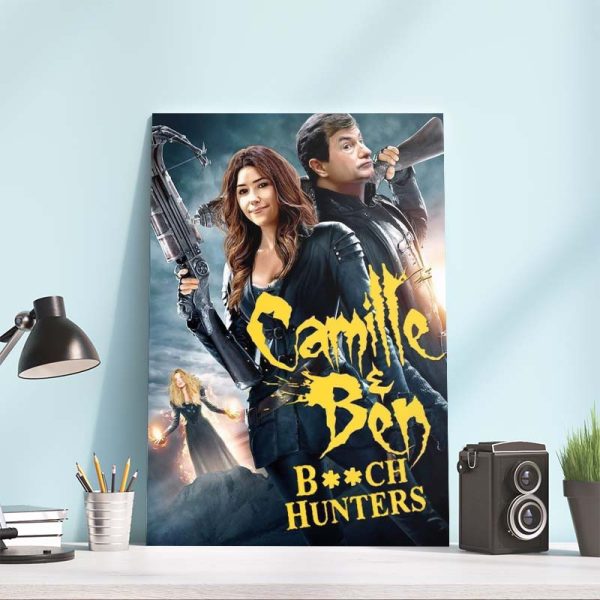 Camille and Ben Bitch Hunters Team Johnny Depp Win Poster Canvas