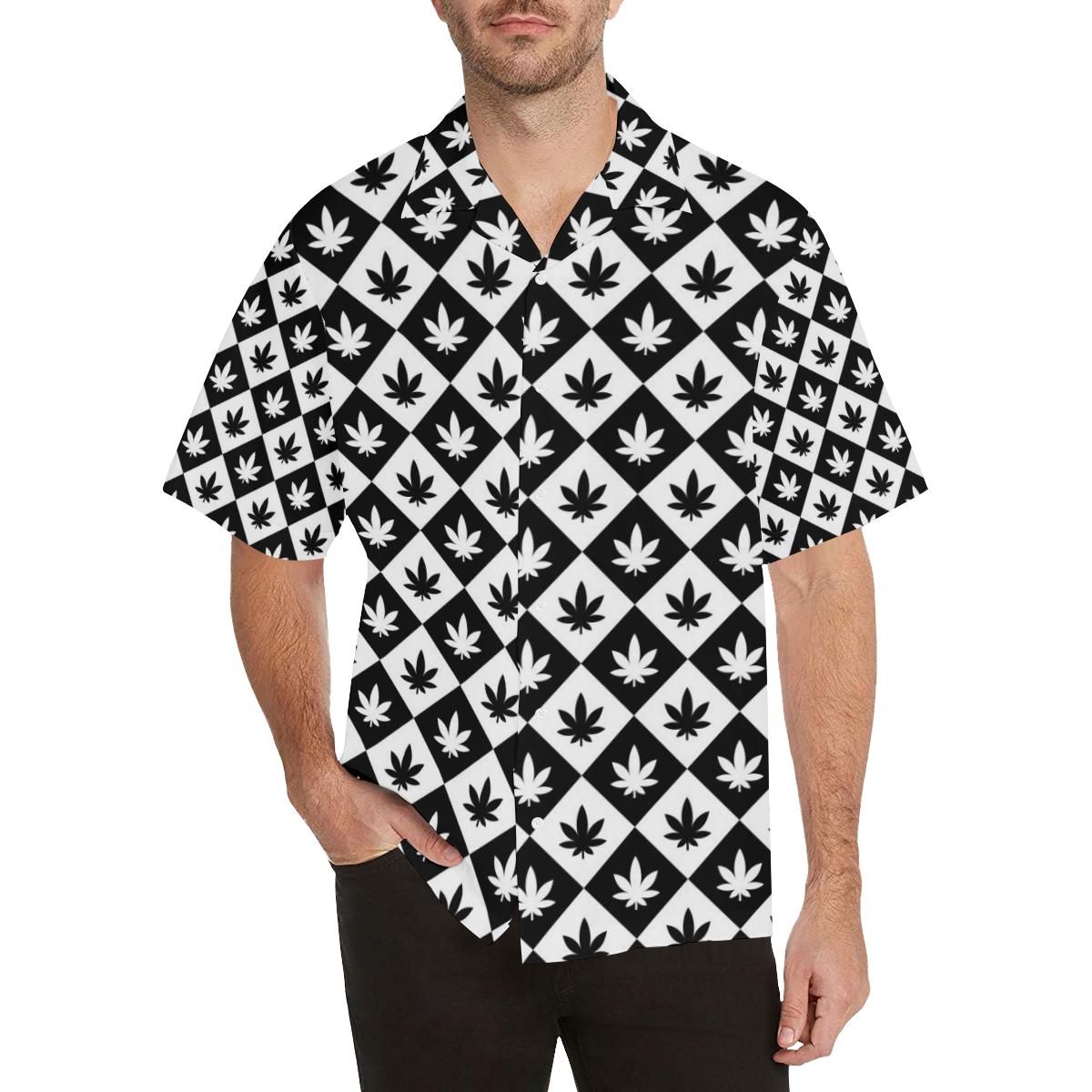 Canabis Marijuana Weed Pattern Print Design 05 Men’s All Over Print Hawaiian Shirt (model T58)
