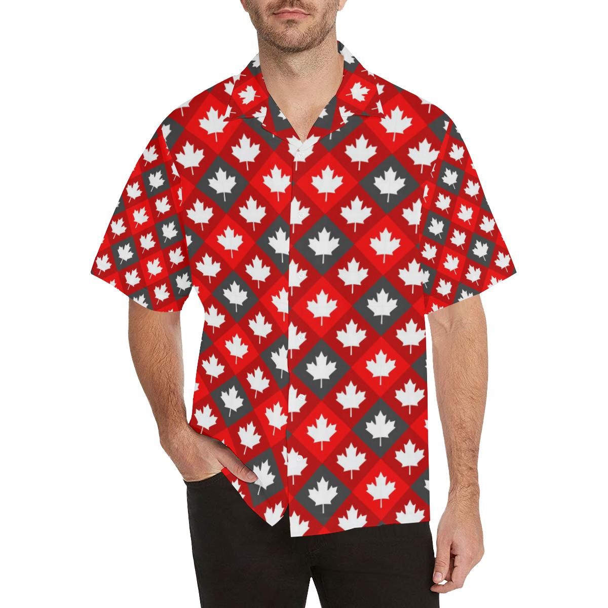 Canada Pattern Print Design 05 Men’s All Over Print Hawaiian Shirt (model T58)