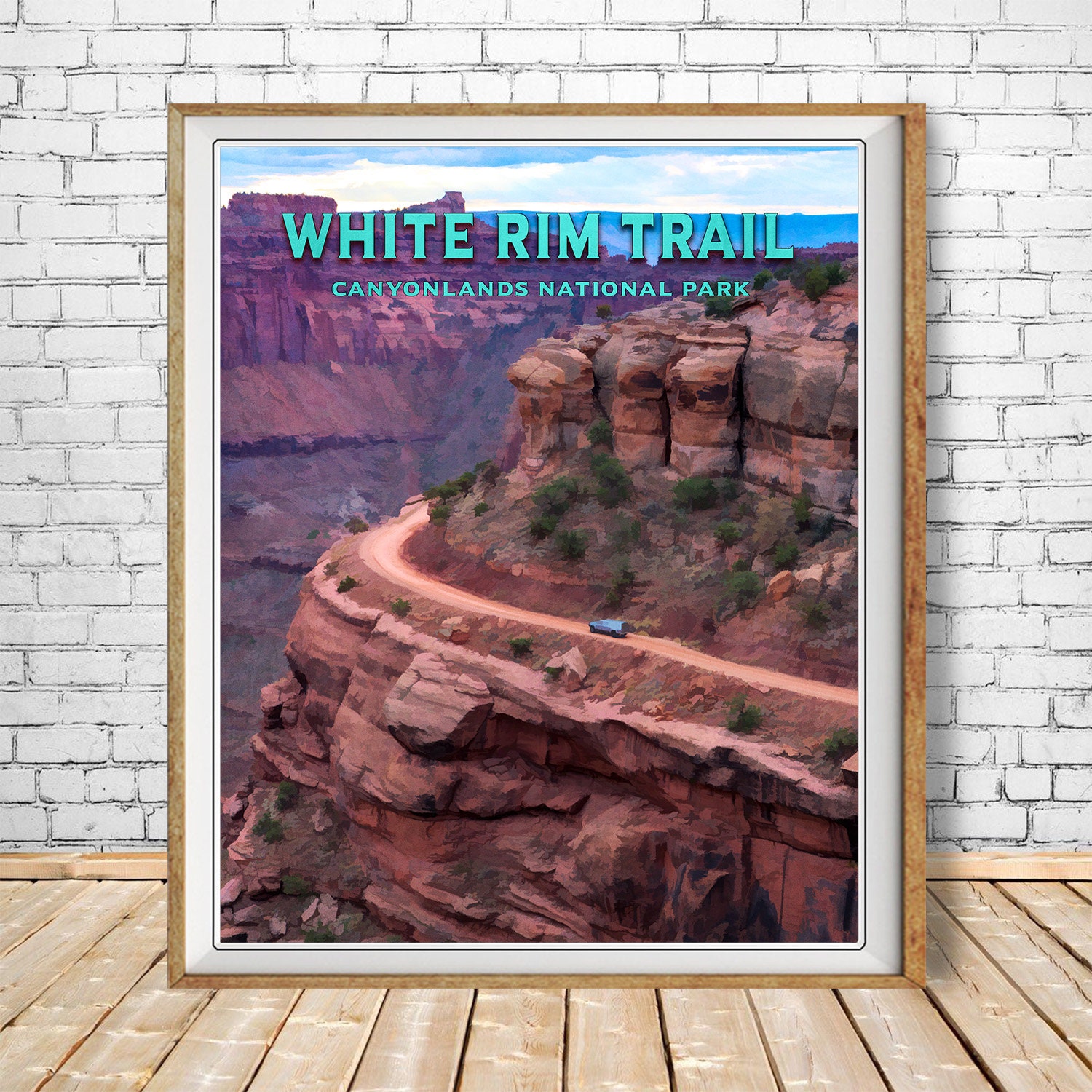 Canyonlands Poster, Utah Print, Canyonlands National Park Print, Utah Poster, White Rim Trail, Moab Print #vp24