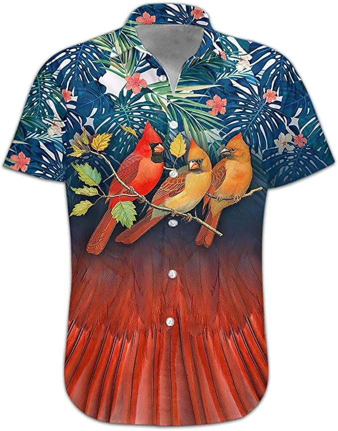 Cardinal Tropical Summer Vibe Unisex Hawaiian Aloha Shirts #DH