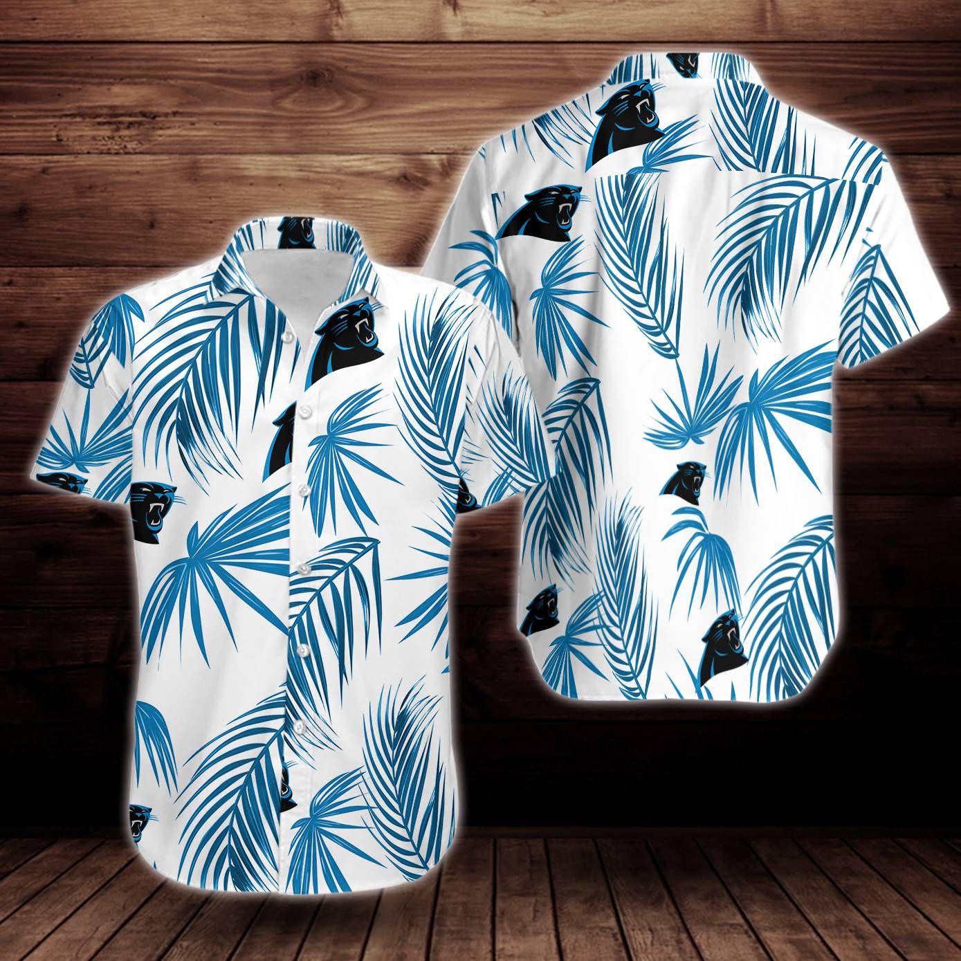 Carolina Panthers Flower Short Sleeve Hawaiian Shirt Big And Tall Hawaiian Shirts