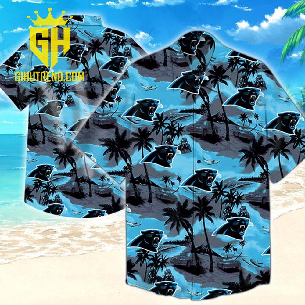 Carolina Panthers Logo Style Island Coconut NFL Hawaiian Shirt