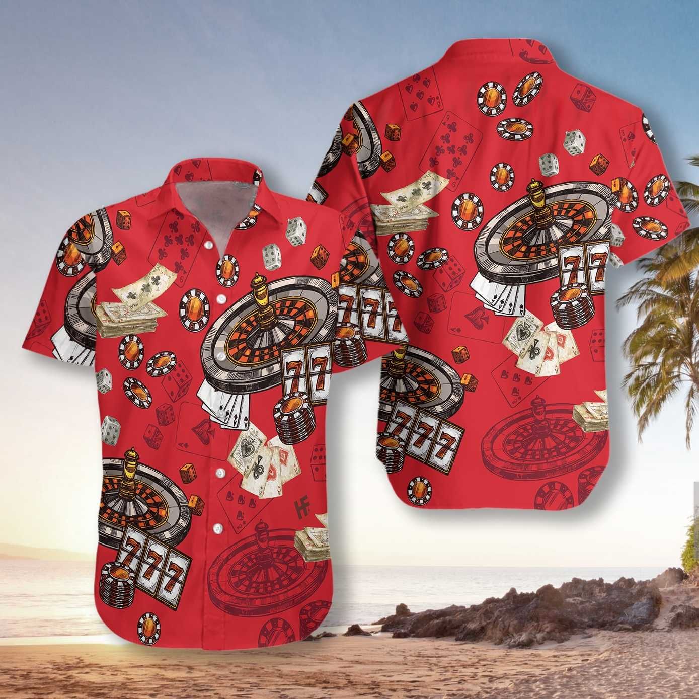 Casino Red Hawaiian Aloha Shirts