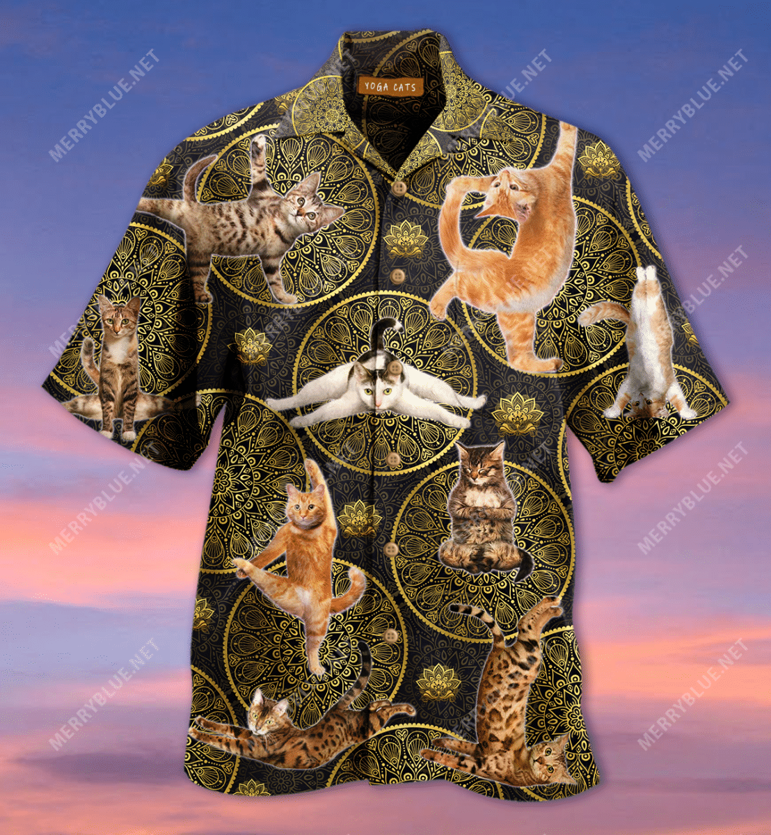 Cats Do Yoga Hawaiian Shirt