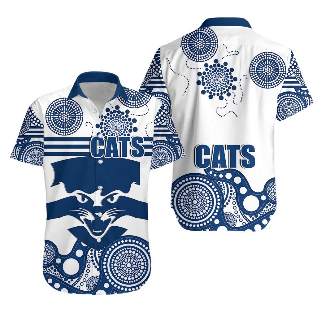 Cats Hawaiian Shirt Geelong Indigenous K13