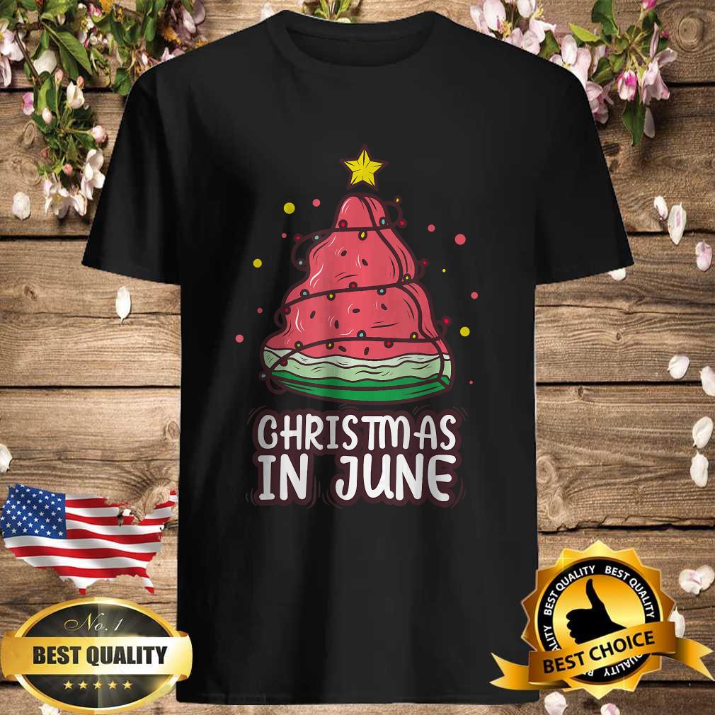 Celebrate Christmas In June With Watermelon Christmas Lights T-Shirt